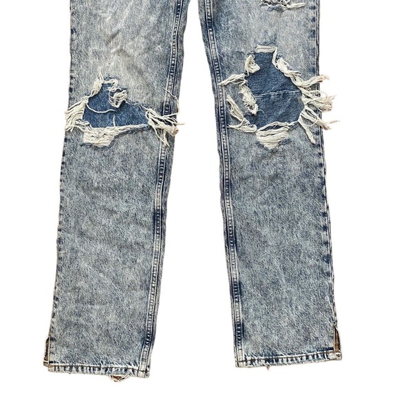 We The Free 29 My Own Lane Jeans High Rise Acid Wash Distressed - Picture 5 of 12